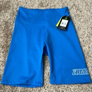 Zumba Biking Shorts, Blue Lightning, Extra Small